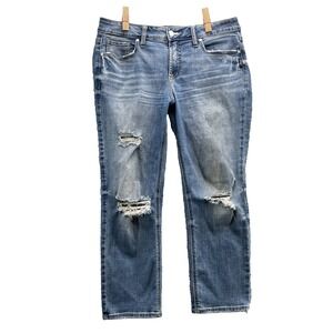 Silver Jeans Suki Capri Women 33x24* Whisker Boho Grunge Western Y2k Biker Rodeo